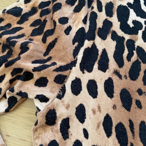Good American Leopard Print Sundown Midi Dress Size Small/1 - Picture 5 of 5